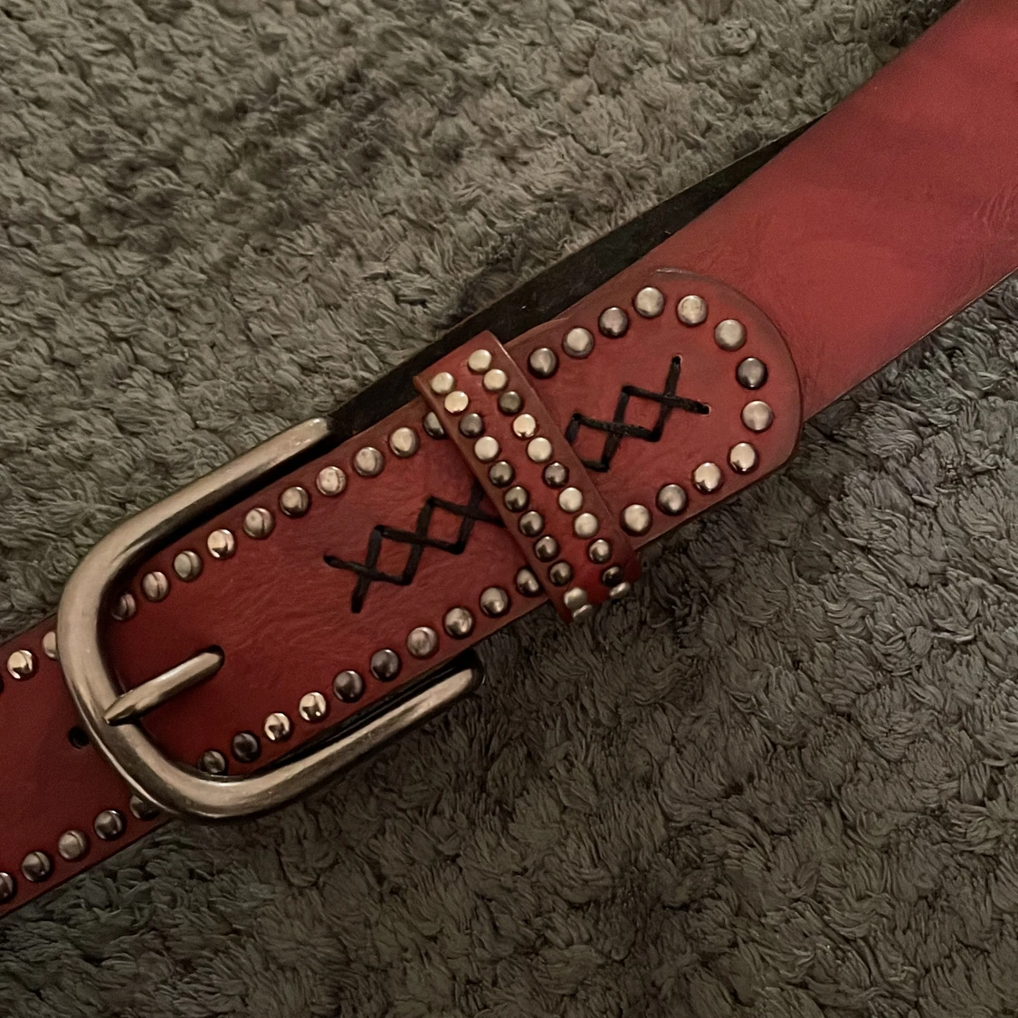 läder bälte brutalt välgjort mjukt läder - 91