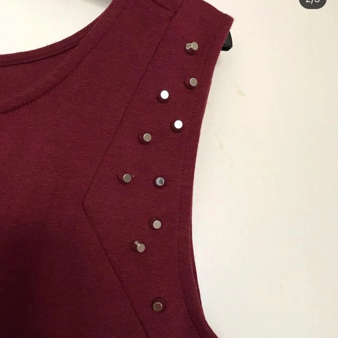 Vinröd klänning  - 90