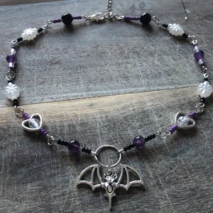 Halsband med ametist  - Handgjort halsband med äkta ametist 🥰 betalning via swish 🦇