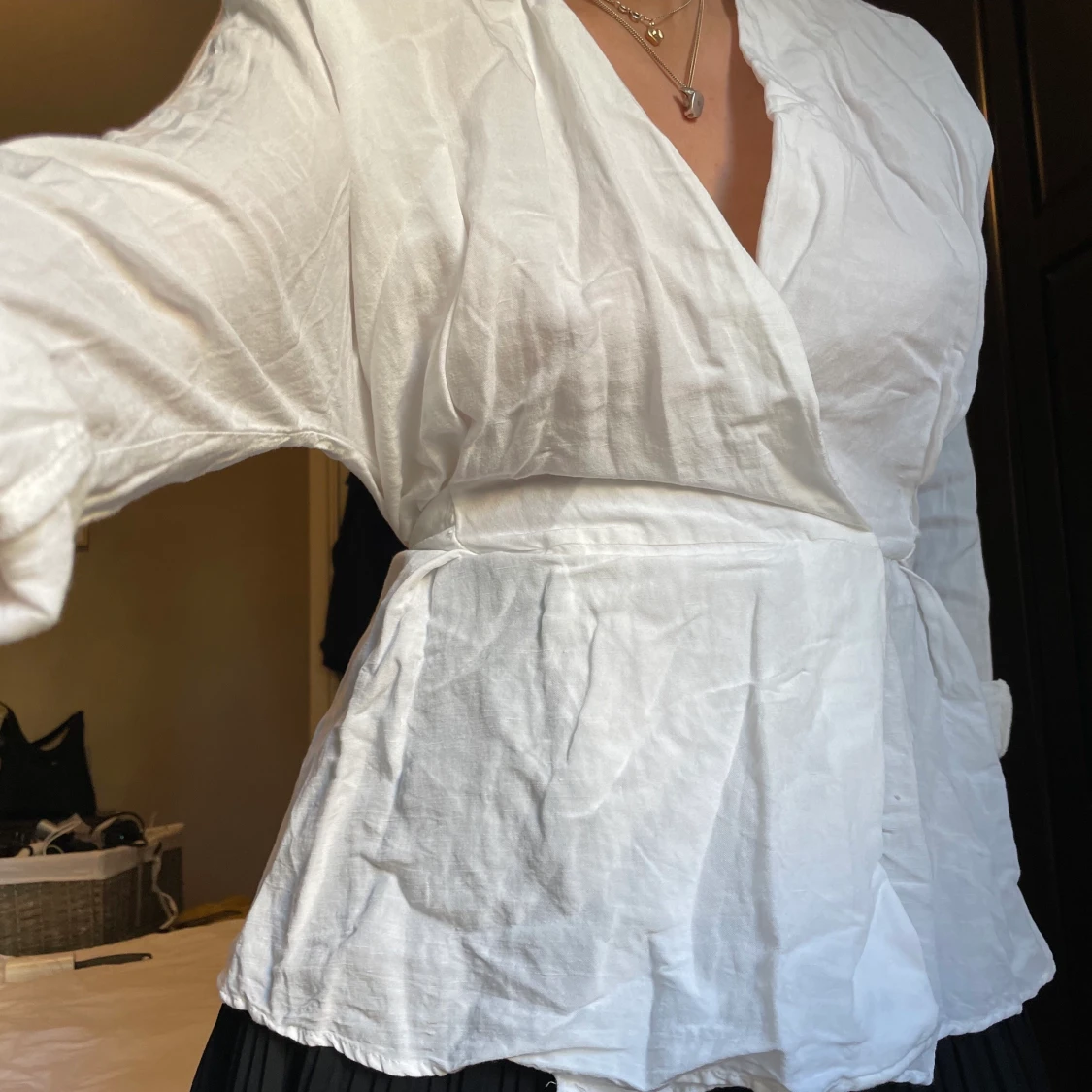 Vit långärmad tröja 