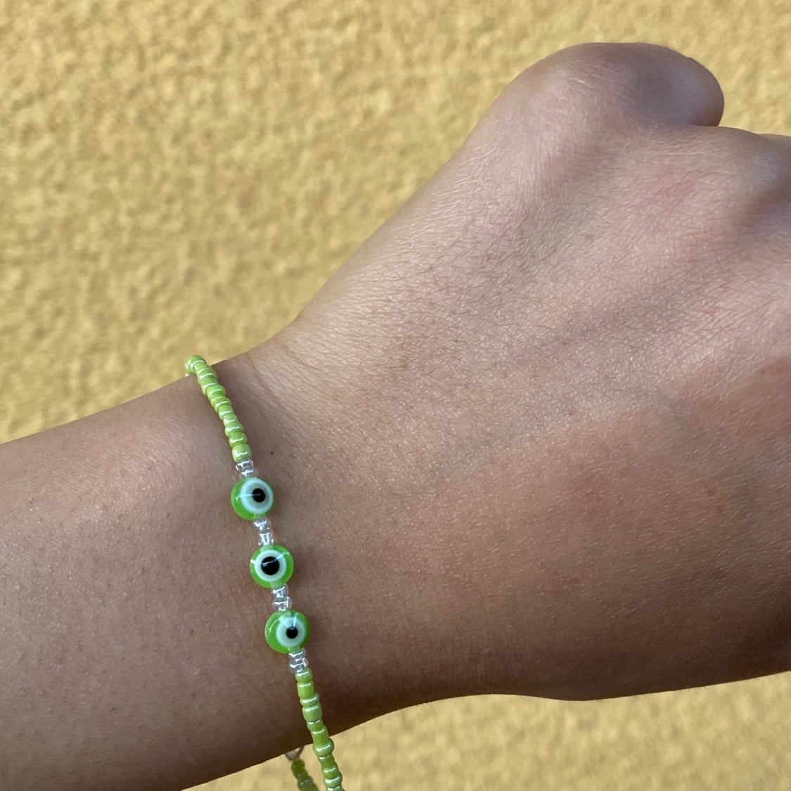 Grönt Evil eye armband ☘️