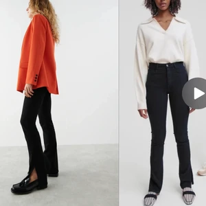 Gina tricot jeans bootcut med slit - Svarta Gina tricot jeans med slit, bootcut. Jättefina men tyvärr för stora för mig. Skriv för fler bilder. Spårbar frakt