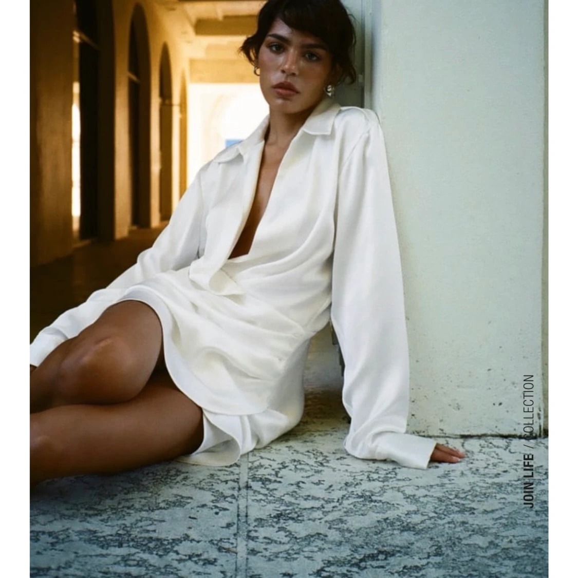 Ny satin klänning från zara