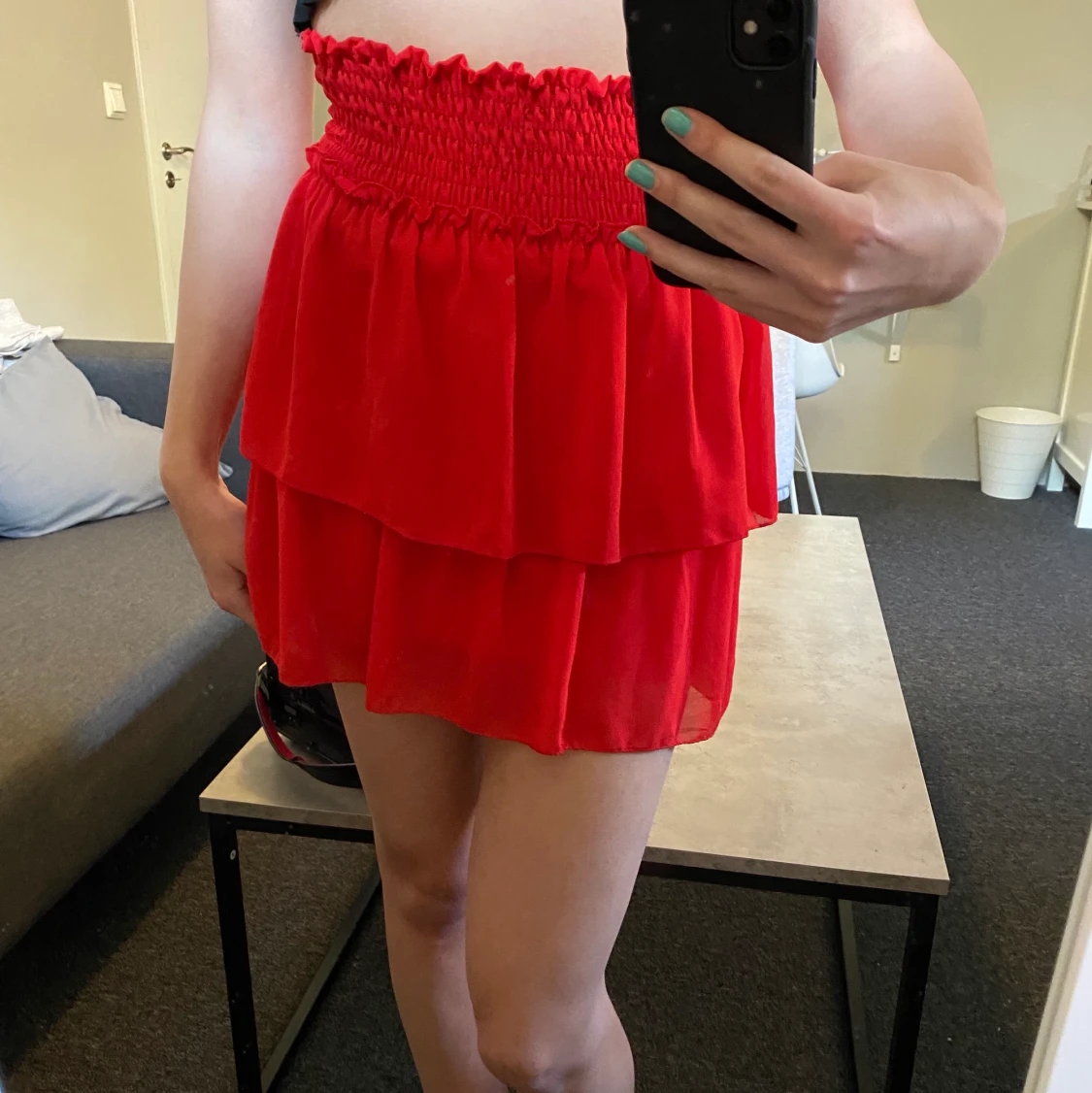Röd volangkjol❤️ - 90