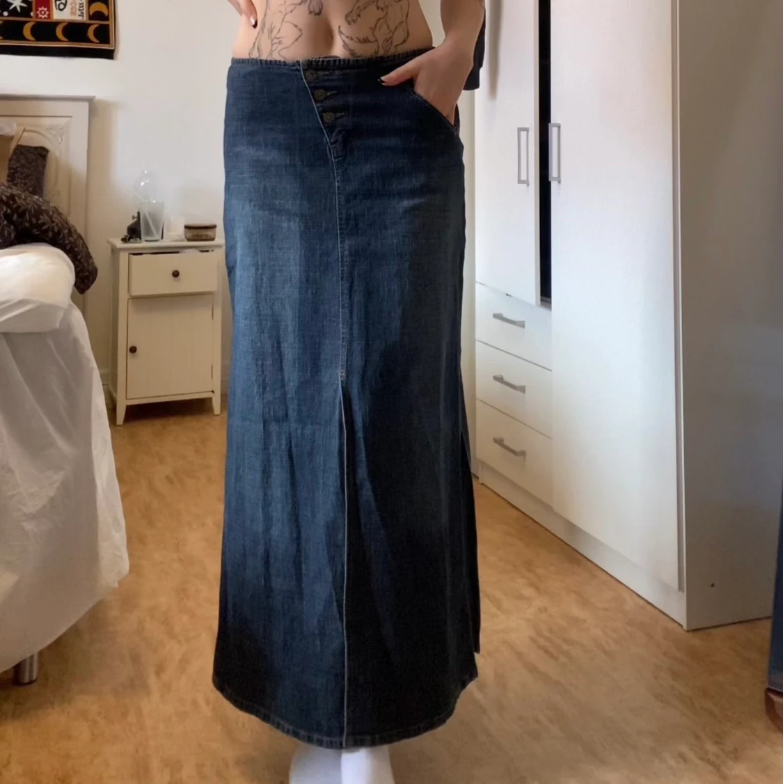 Lång denimkjol - 90