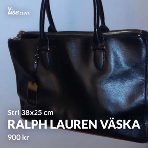 Ralph Lauren väska🖤🖤 - Säljer denna jättefina och rymliga Ralph Lauren väska då den inte kommit till användning. Har tyvärr inget kvitto på den men den är helt äkta, originalpriset är 3000 kr. Köpare står för frakt, skriv för frågor😊