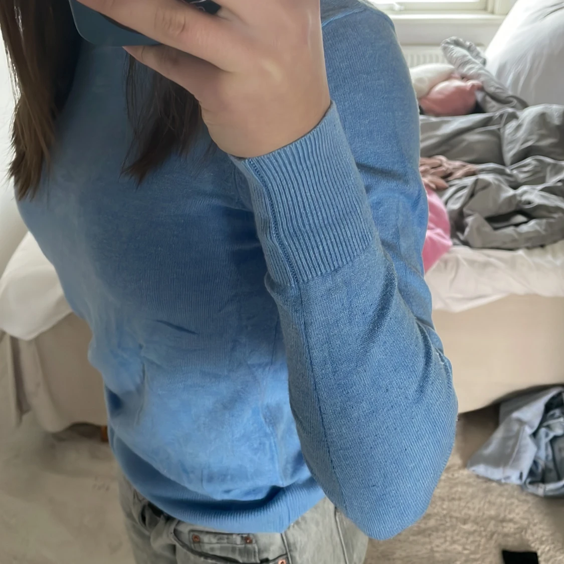 Blå tröja från amisu - 90