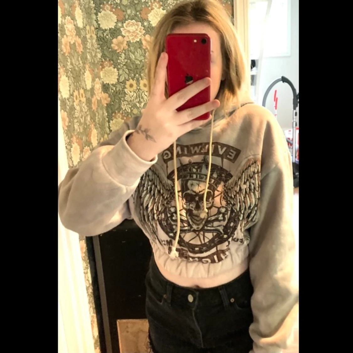 Hoodie med tryck  - 90