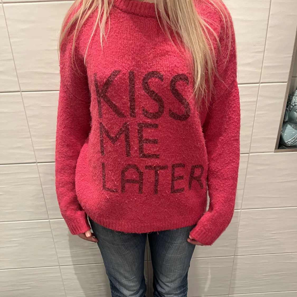 Mysig stickad tröja  - 91