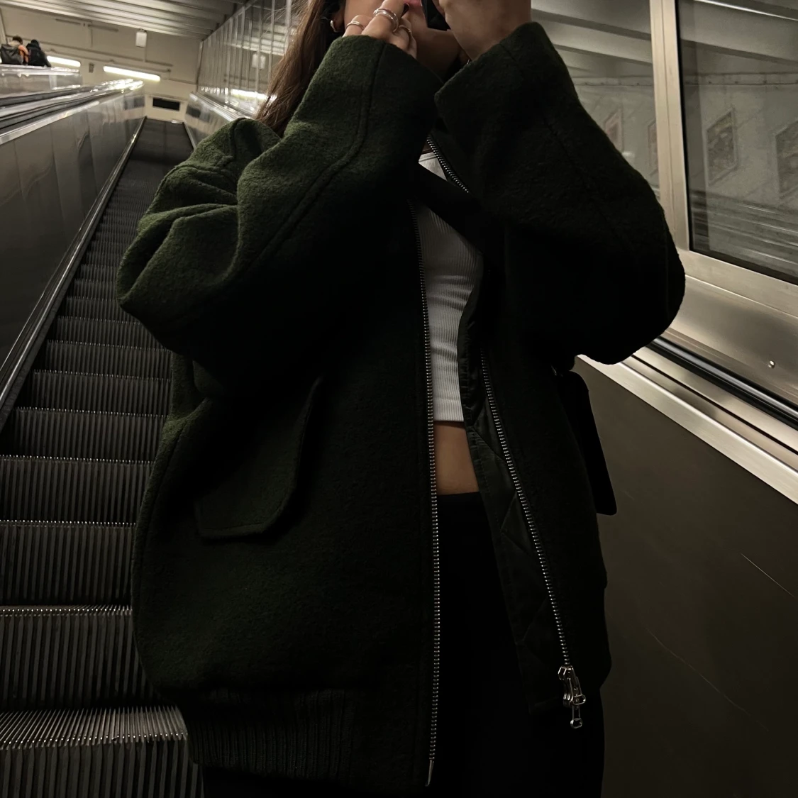 Mörkgrön jacka - 91