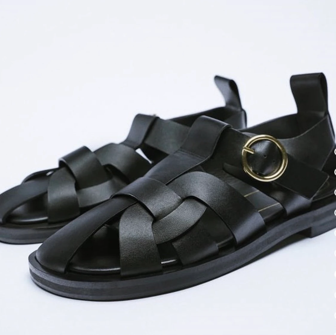 Leather cage sandals Zara  - 90