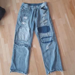 Patch jeans - Tunnt jeans material, sköna