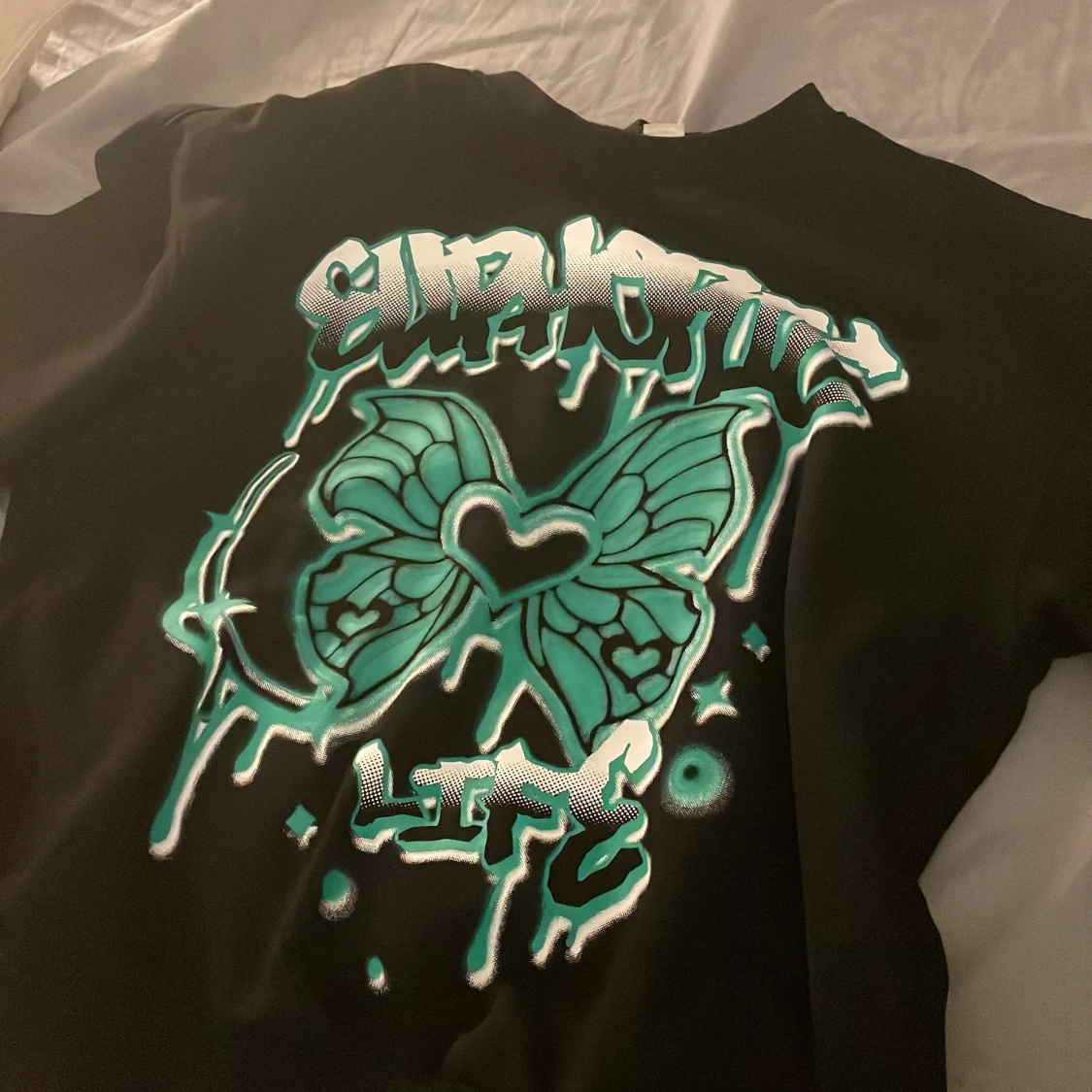 Svart/grön tjock tröja från H&M