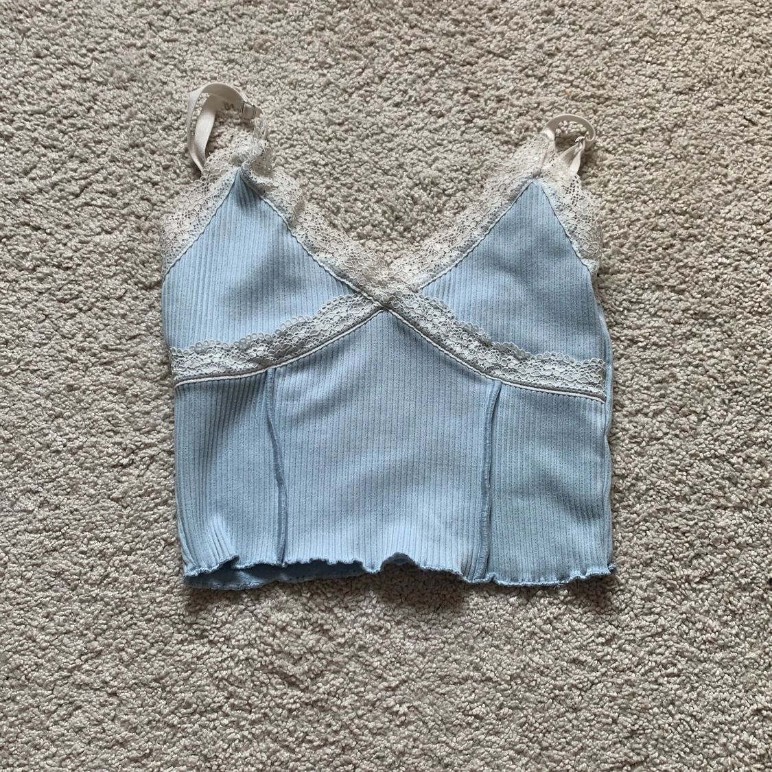 Vitt och Blått H&M linne strl xs 