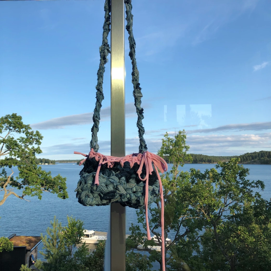 RECYCLED bag ~ Denim&Bbypink - 90