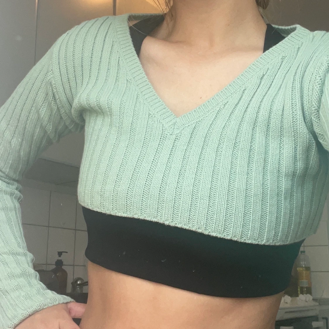mintgrön croptop - 90