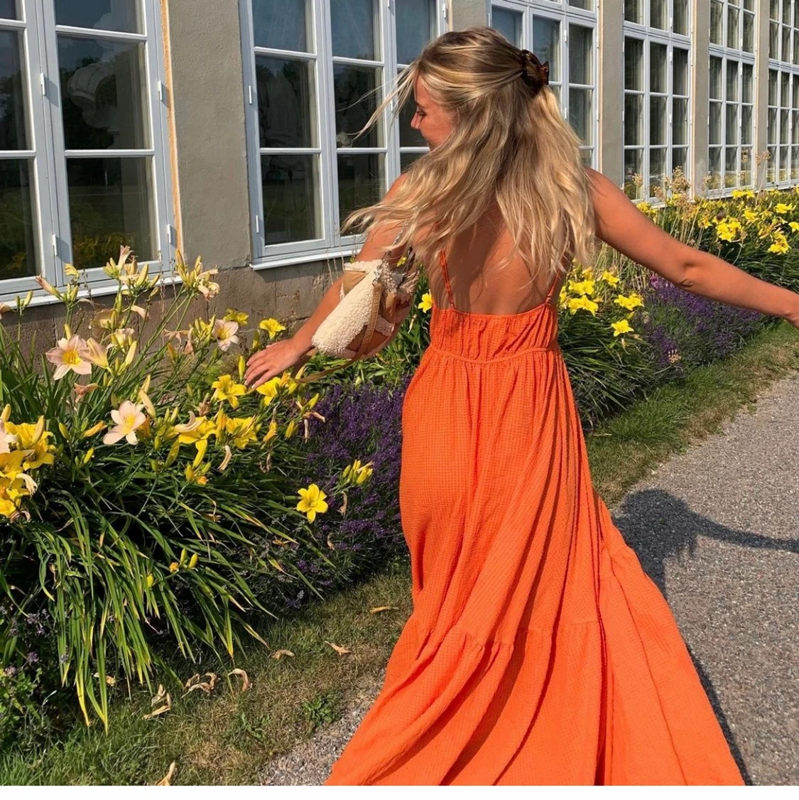 Orange H&M klänning - 90