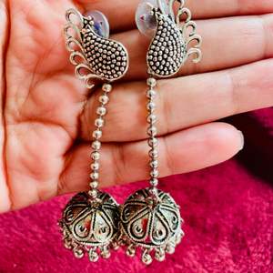 Earrings from India  Condition: New  Material: silver colored stainless steel earrings 