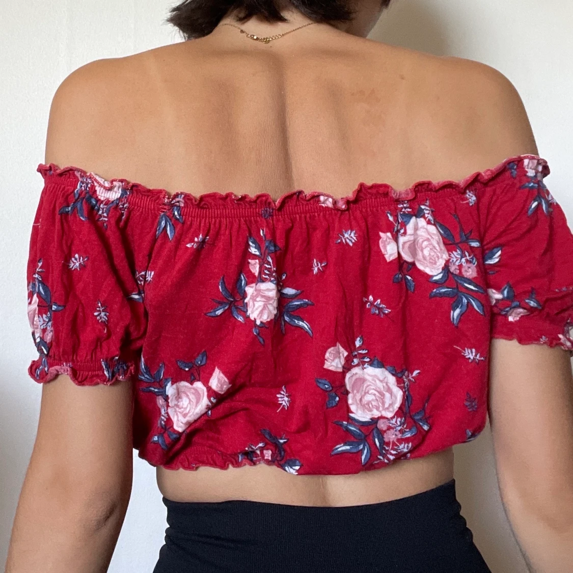 H&M topp blommig  - 90