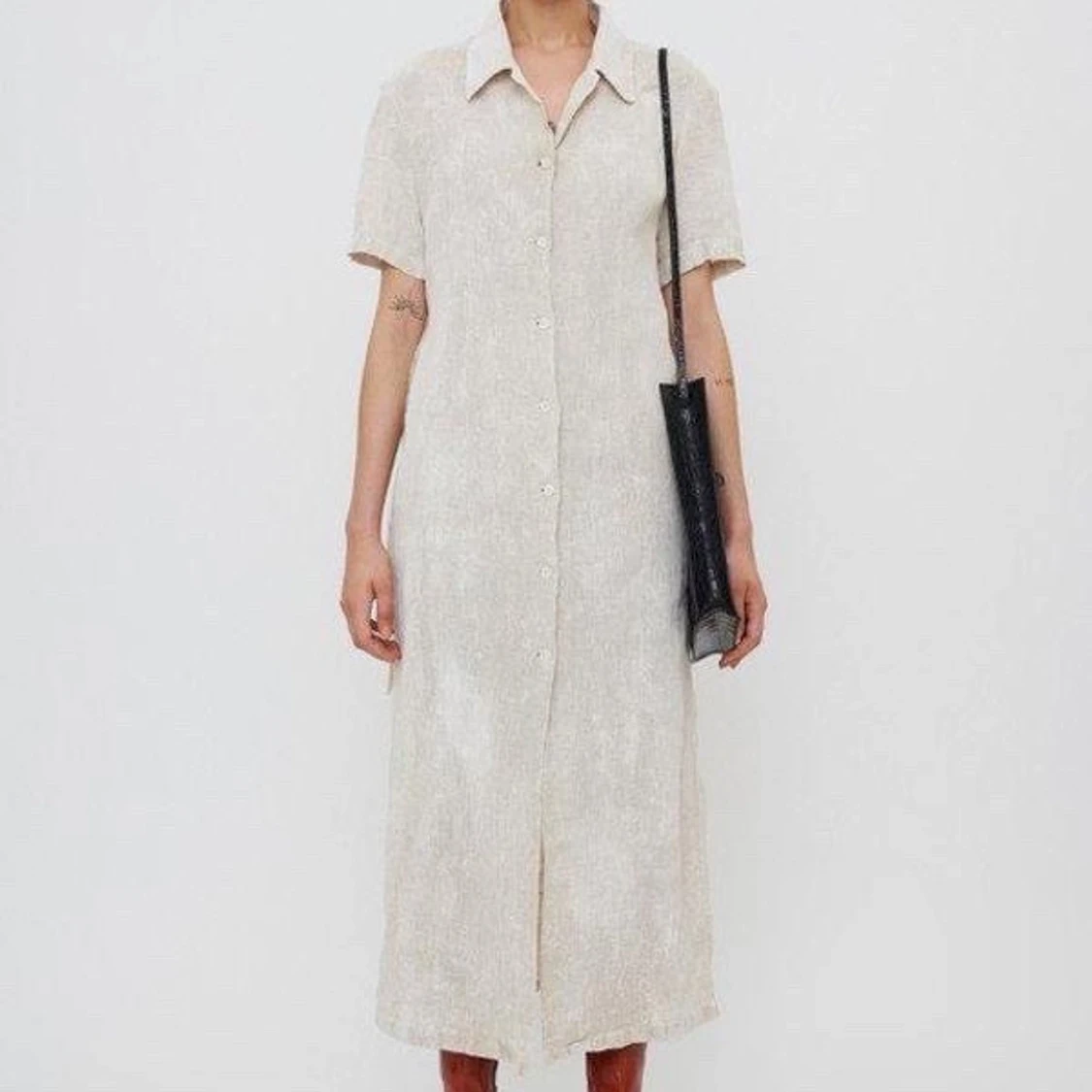 Our legacy cotton linen shirtdress