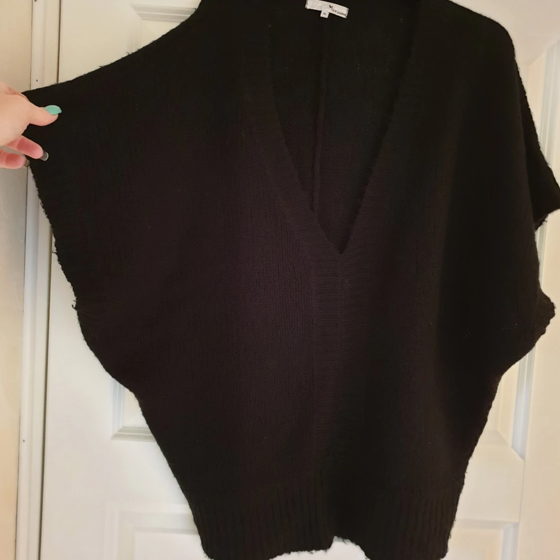 Stickad kortärmad tröja stl xl  - 91