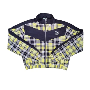 Puma Yellow Grey Wind Jacket (W) - Clothing Size: Small Condition: Good Color: Grey/Yellow
