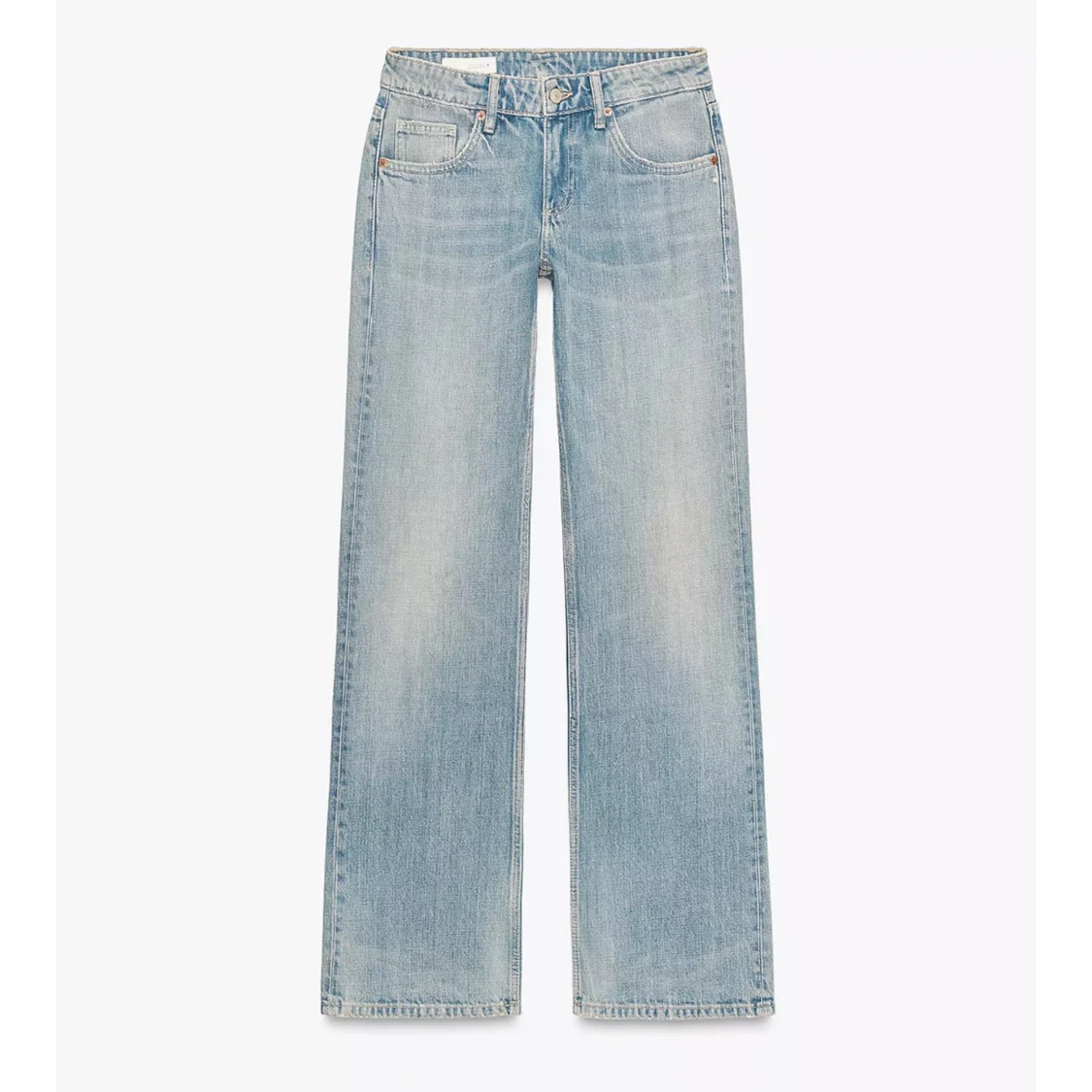 Ljusblå wide jeans med raka ben