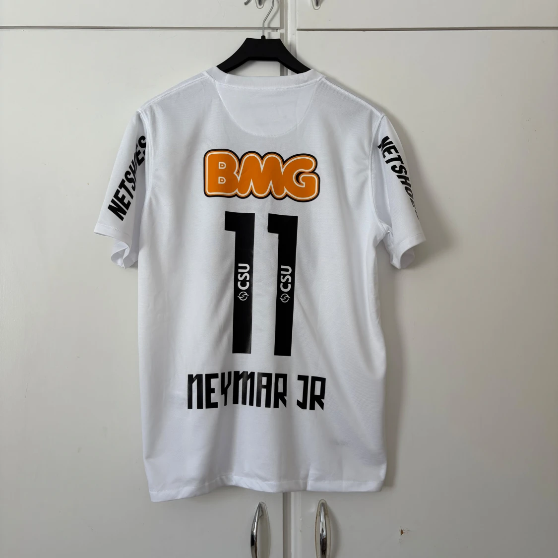 Santos Neymar Jr 11 vit fotbollströja Nike - 1