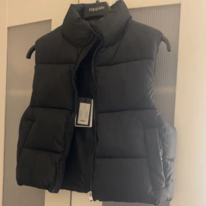 Svart kort väst från Lager 157 - Säljer denna svarta dunväst då jag inte har fått någon användning av den. Den är använd 0 gånger och har dragkedja framtill samt två fickor på sidorna. Perfekt att slänga över en hoodie eller tröja. Den är köpt för 300 men säljs för 250 