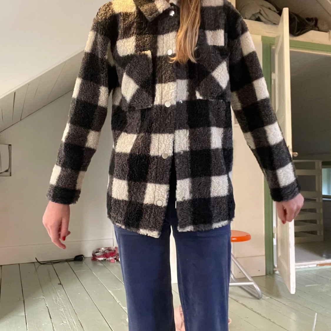 Rutig teddy-overshirt från Kappahl - 2