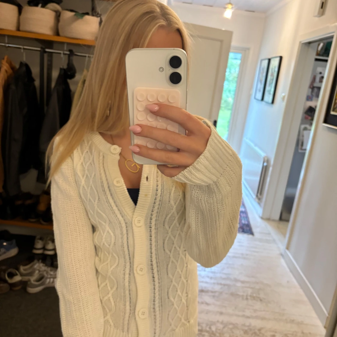 Vit stickad kofta från Skill - 2