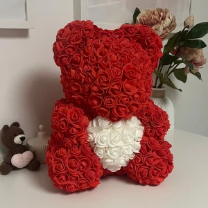 Ros nalle  -  Söt ros nalle, fint att ge som present. 