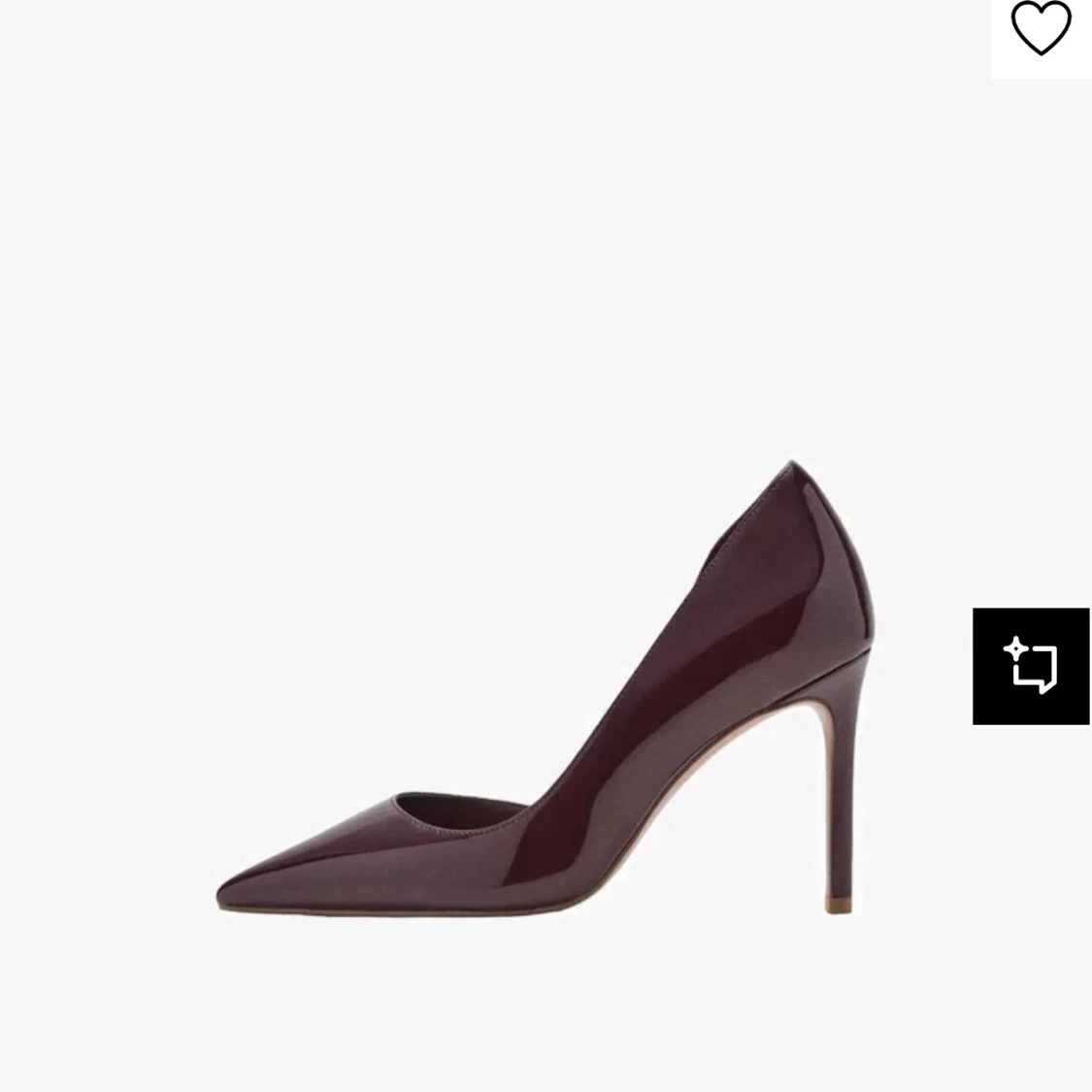 Vinröda pumps med spetsig tå - 1