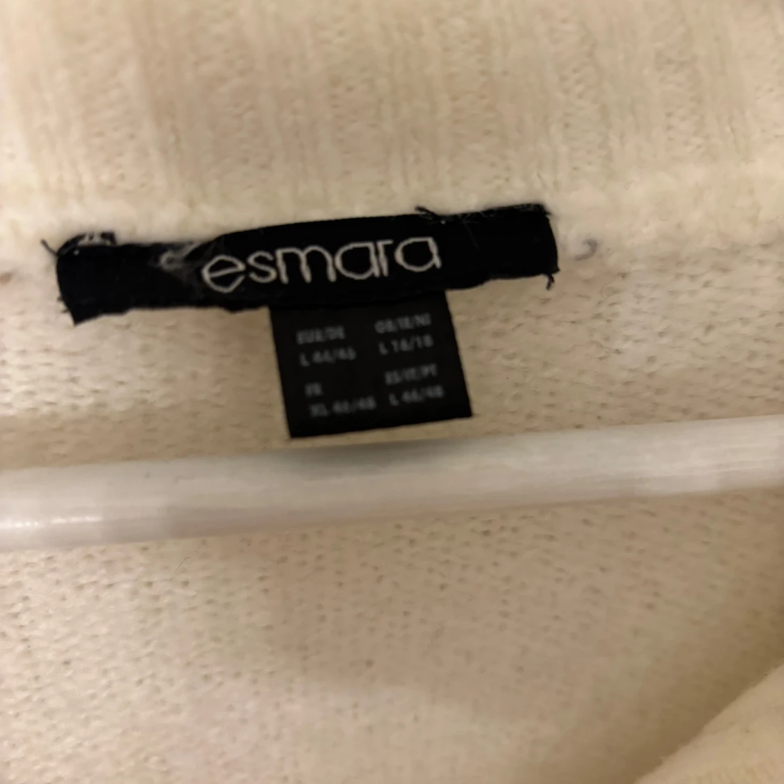Randig stickad tröja med half zip Esmara - 2