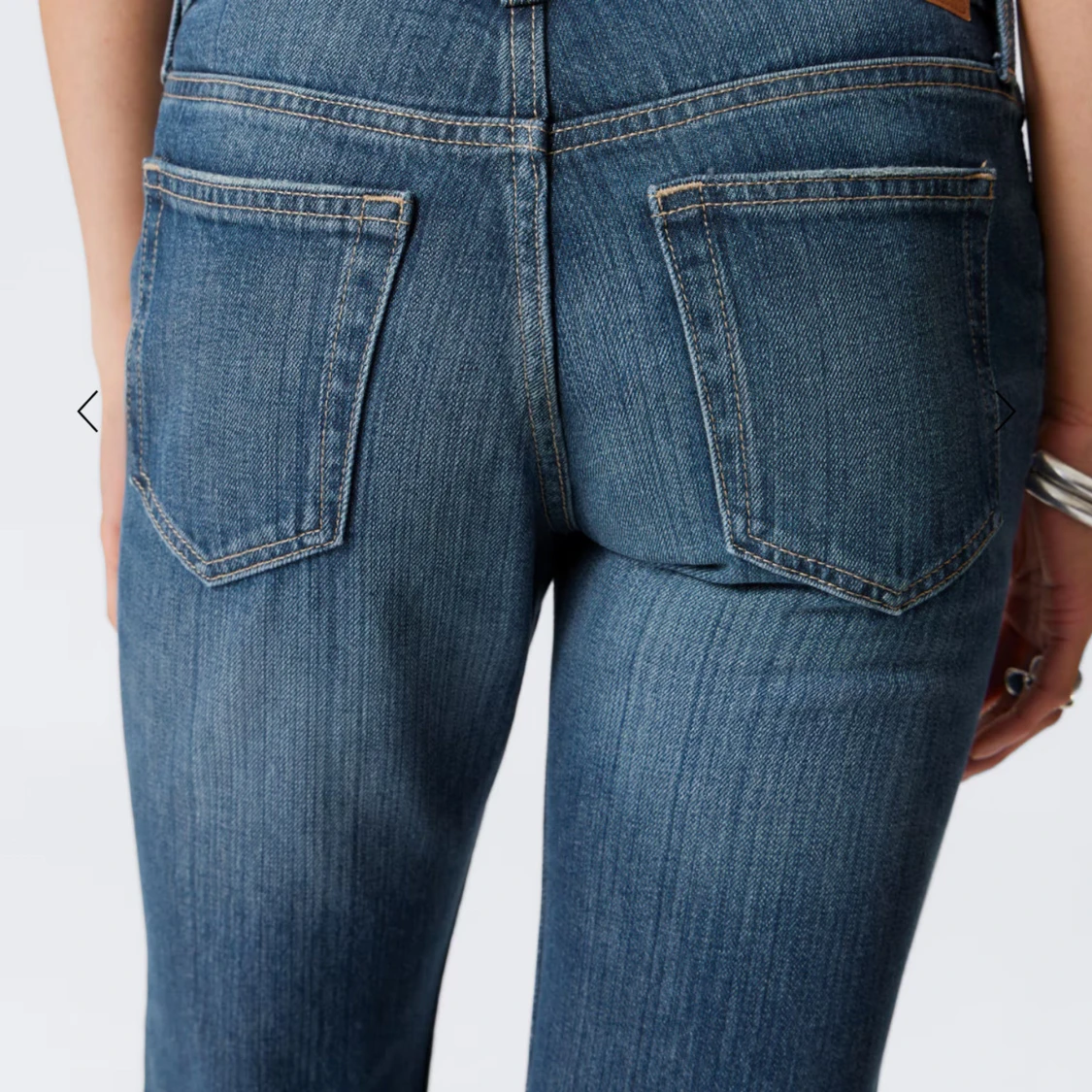 Blå bootcut jeans låg midja - 1