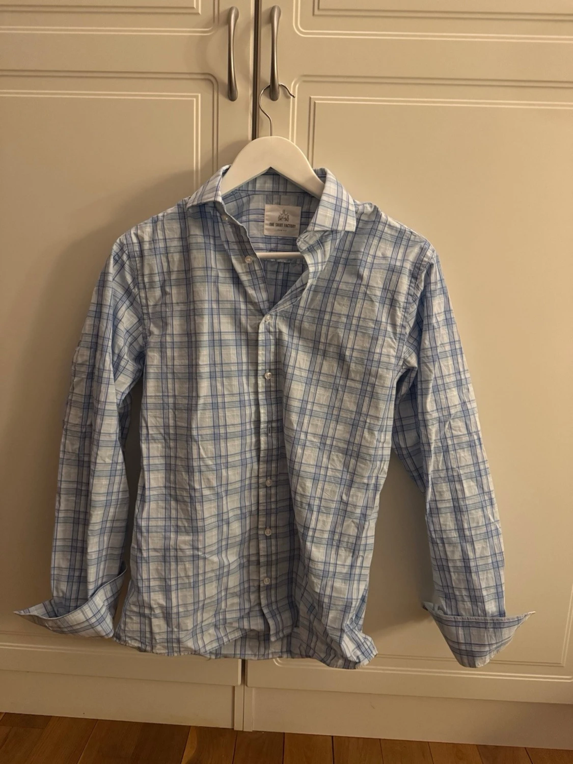 Blåvit rutig skjorta The Shirt Factory - 1