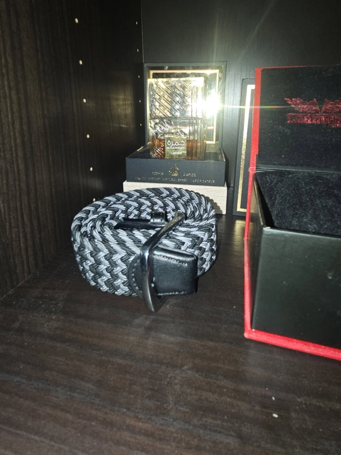 Gråsvart flätad bälte - 2