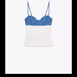 Randig blå och vit linnetopp från Zara - Söker denna topp från Zara i M