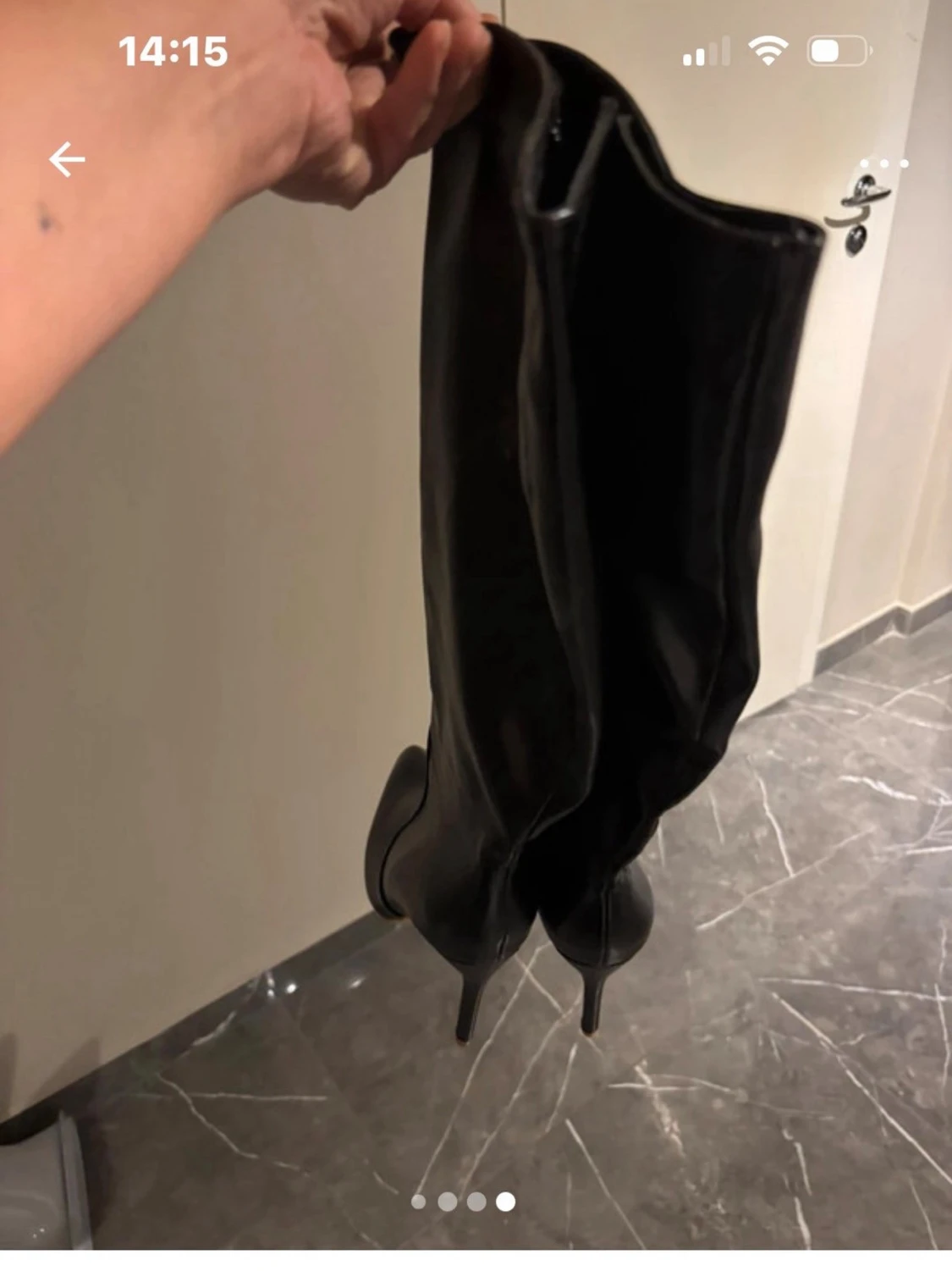 Svarta höga stövlar med klack - 2