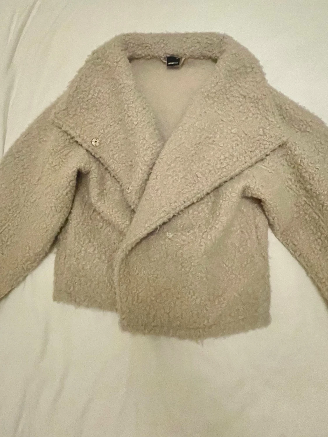 Beige teddyjacka  - 3