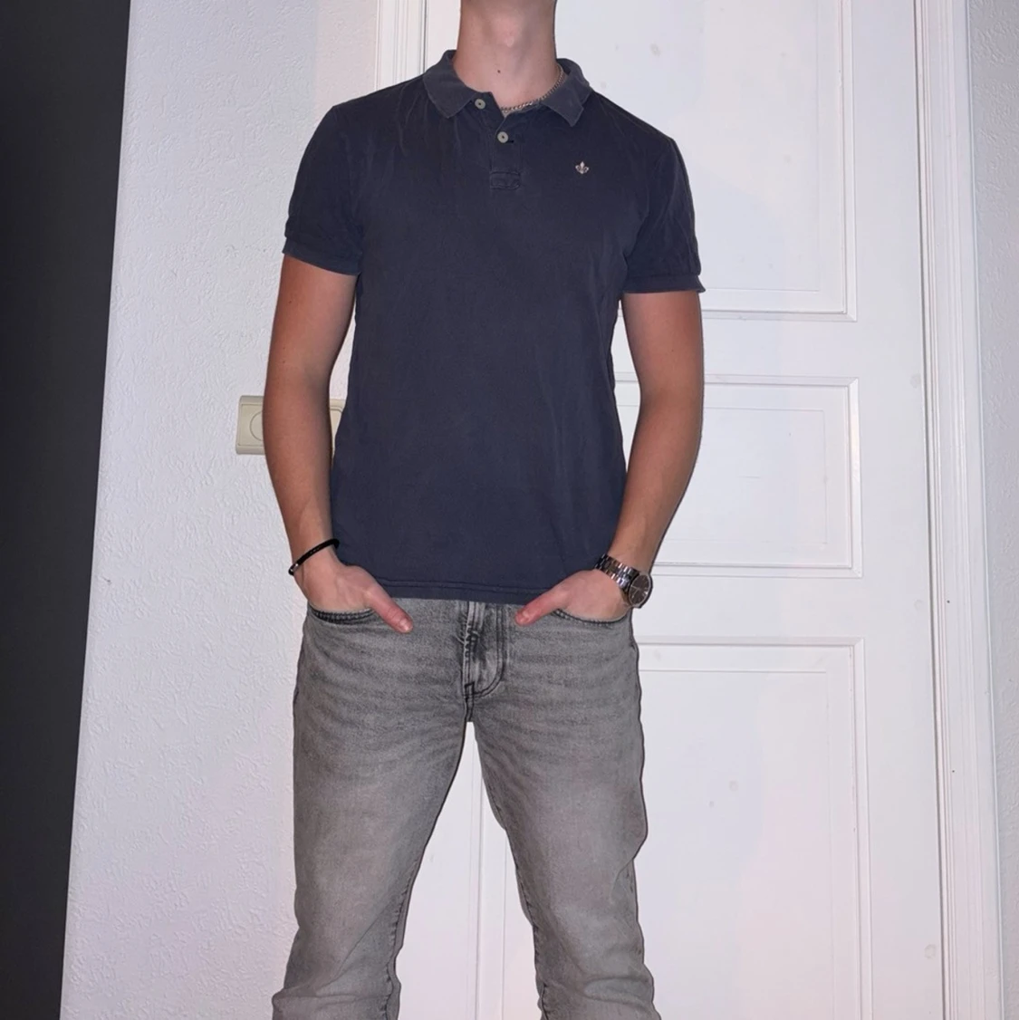 Mörkblå piké från Morris