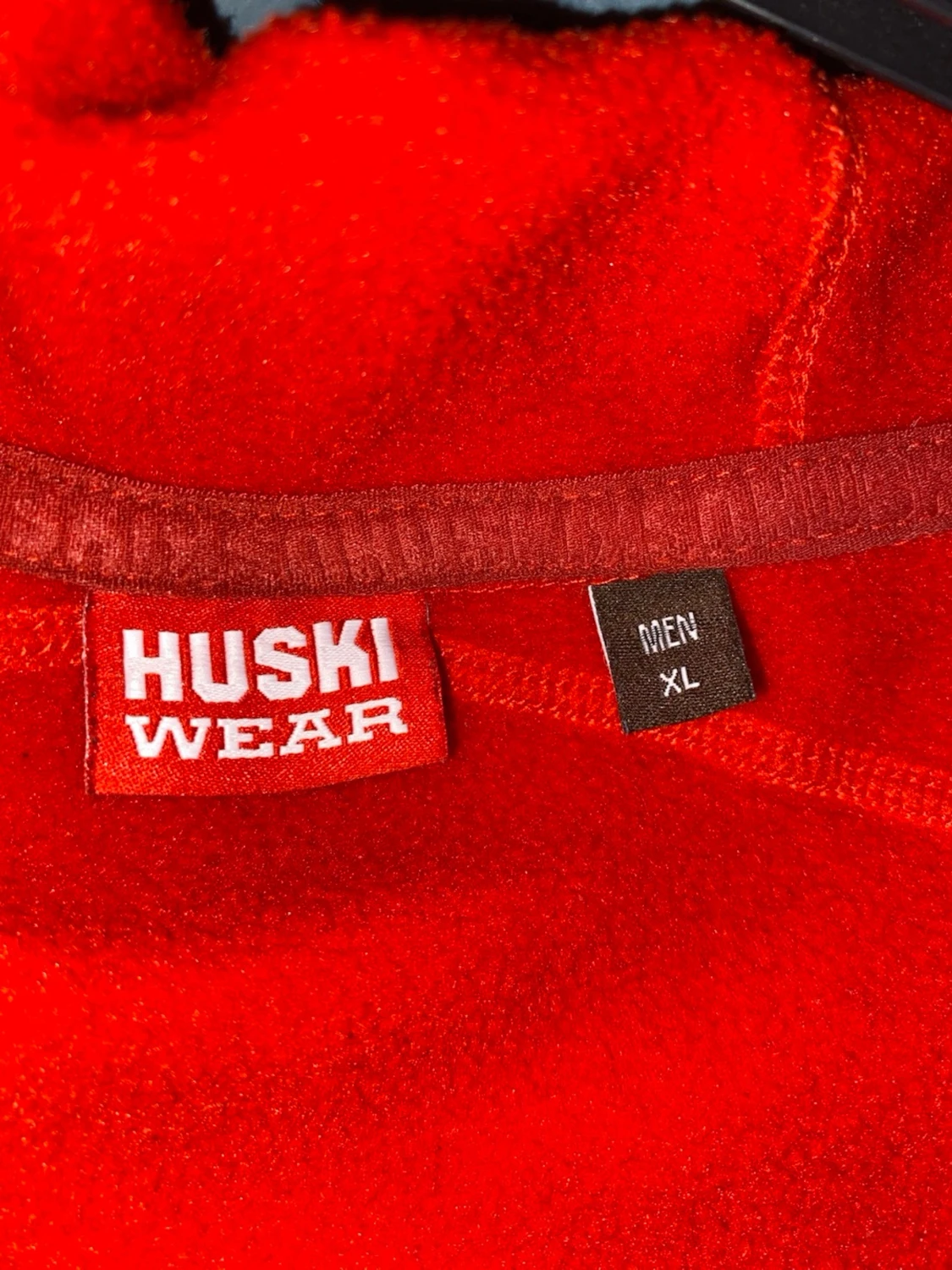 Röd fleecehoodie från Huski Wear XL - 2