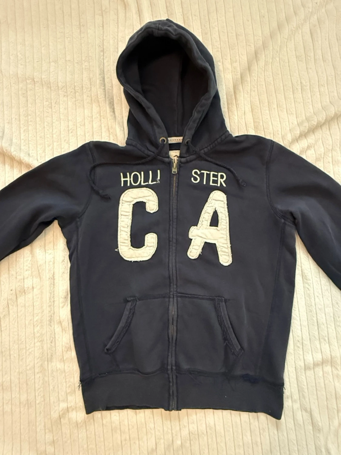 Hollister hoodie zip up vintage mörkblå - 2