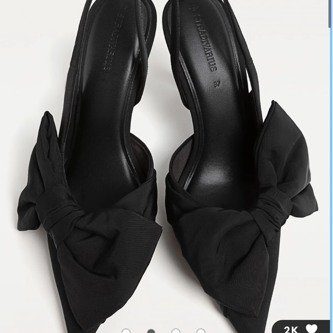 Svarta pumps med rosett från Stradivarius - 2