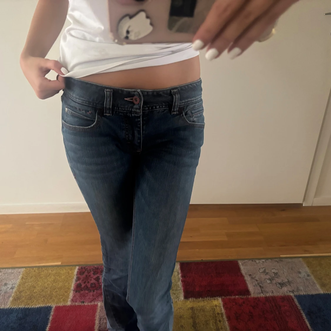 Lågmidjade bootcut jeans - 1