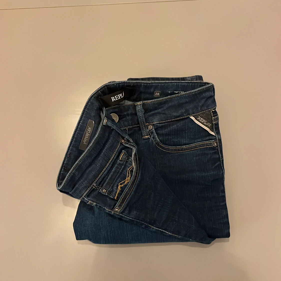 Replay Hyperflex jeans blå, stl 28 - 1