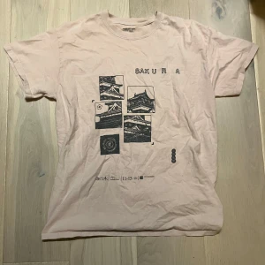 Oversized rosa t-shirt Urban Outfitters - Säljer en oversized ljusrosa t-shirt från Urban Outfitters med japanska motiv. Perfekt för dig som gillar streetwear och unika prints. Tror att nypris var 200-250 kr