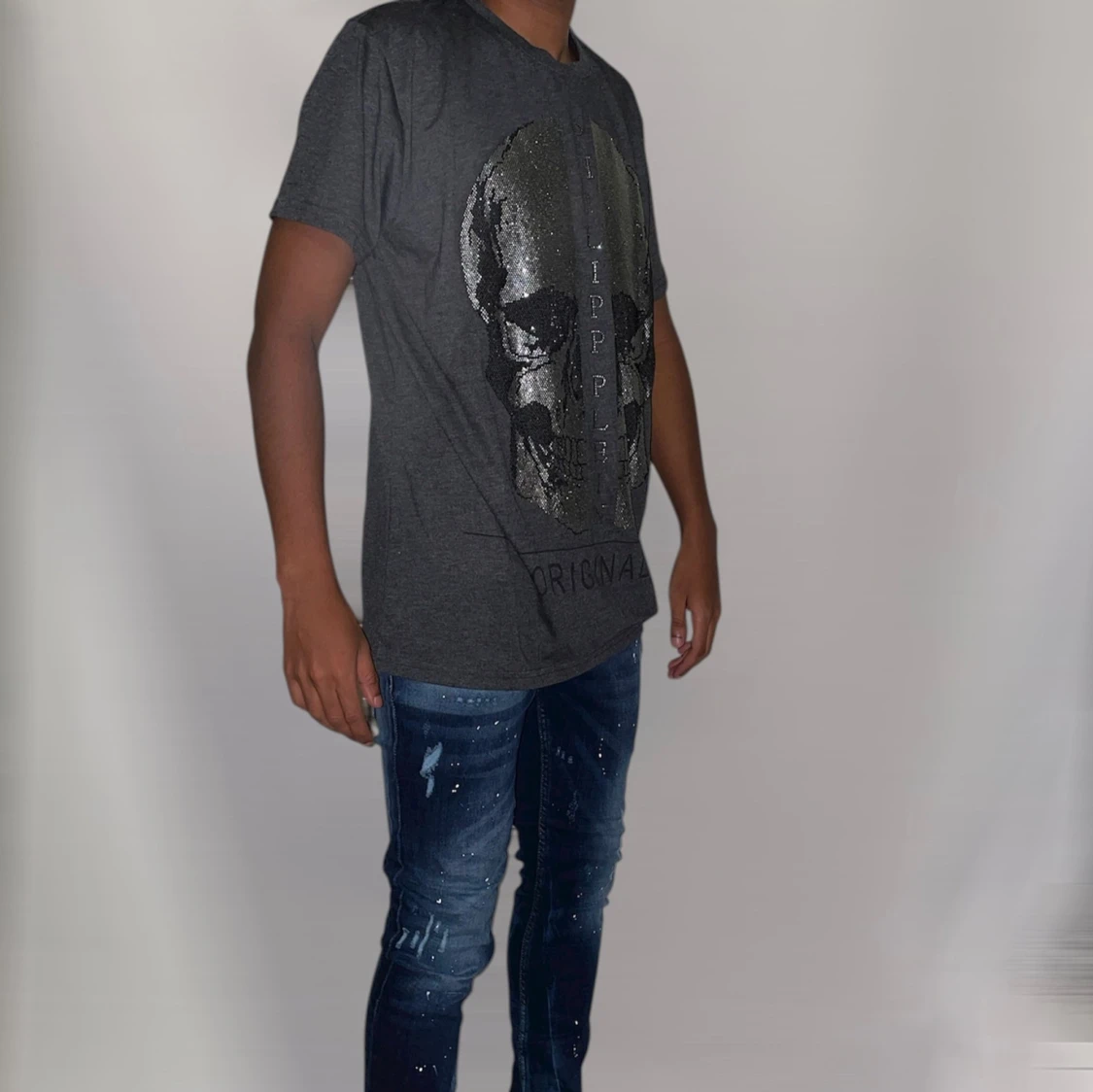 Philipp Plein Tshirt Herr XL -Grå