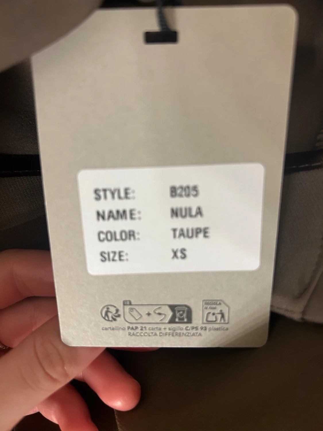 Taupe wide byxor med snörning XS - 2