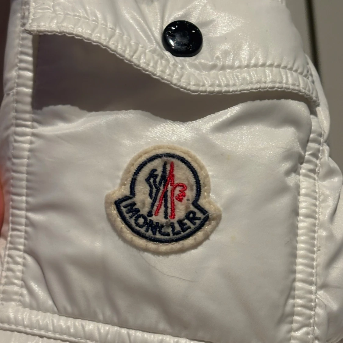Vit Moncler pufferjacka med dragkedja - 4